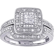 Diamore 1/3 CTW Diamond Bridal Set in Sterling Silver
