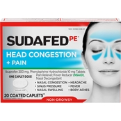 Sudafed PE Head Congestion + Pain Caplet - 20 CT