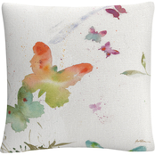Trademark Fine Art Butterfly Expression Abstract Modern Decorative Throw Pillow