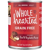WholeHearted Grain Free Adult Beef and Vegetable Recipe Wet Dog Food, 13.2 oz.