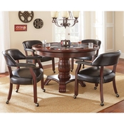 Tournament 5pc Game Table set in Brown