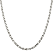 Sterling Silver 5.75mm Diamond Cut Rope Chain