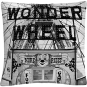 Trademark Fine Art Coney Island Wonder Wheel This Way Decorative Throw Pillow