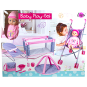 Lissi Dolls Baby Play 12 pc. Set with 16 in. Doll