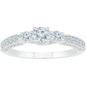 Sterling Silver 1/2 CTW Diamond Fashion Ring