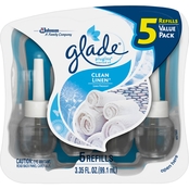 Glade PlugIns Clean Linen Scented Oil Refills 5 ct.