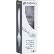 Sensations Clear Boxed Forks, 24 ct.