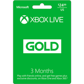 Xbox Live Gold $24.99 3 Month Gift Card