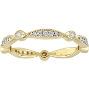 1/4 CT TW Diamond Stackable Anniversary Band in 10k Yellow Gold