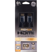 GE UltraPro Premium Braided HDMI 4K Cable 6 ft.