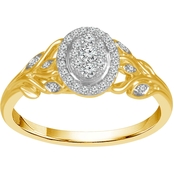 10K Yellow Gold 1/5 CTW Diamond Promise Ring Size 7