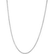 Sterling Silver 3.4mm Round 22 in. Box Chain Necklace