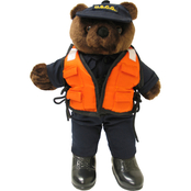 Bear Forces of America Plush Bear in the Coast Guard Life Vest Uniform, 11 in.