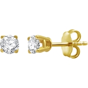 14K White Gold 1/4 CTW Diamond Stud Earrings