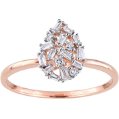 Diamore 14K Rose Gold 1/4 CTW Diamond Cluster Pear Fashion Ring
