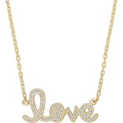 Diamore 14K Yellow Gold 1/4 CTW Diamond Love Necklace