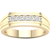 10K Yellow Gold 1/8 CTW Diamond Ring