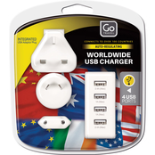 Go Travel Worldwide Auto Regulating USB 4 Port Charger