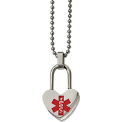 Stainless Steel Small Heart Medical Pendant