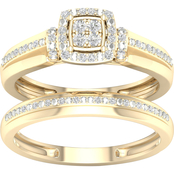 10K Gold 1/8 CTW Diamond Bridal Set