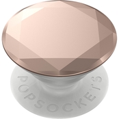 PopSocket PopGrips Swappable Metallic Diamond Premium Stand and Grip, Rose Gold