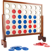 Hey! Play! 4 In A Row Giant Classic Wooden Lawn Game