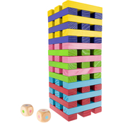 Hey! Play! Giant Wooden Stacking Game with Dice