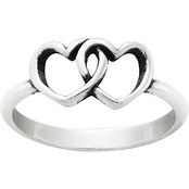 James Avery Sterling Silver Two Hearts Together Ring
