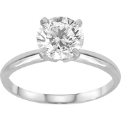14K White Gold 1 1/2 ct. Diamond Solitaire Ring, Size 7