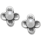 James Avery Tiny Blossom Post Earrings with Freshwater Cultured Pearl