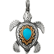 James Avery Sea Turtle Pendant with Turquoise