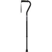 Drive Medical Adjustable Offset Handle Cane with Reflective Strap