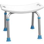 AquaSense Adjustable Bath and Shower Chair with Non-Slip Seat, White