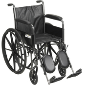 Drive Medical Silver Sport 2 Wheelchair with Detachable Full Arms and Leg Rests