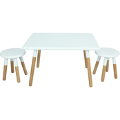 National Brand Kids Dipped Table and Stool 3 pc. Set