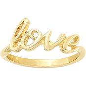 James Avery 14K Yellow Gold Love Script Ring