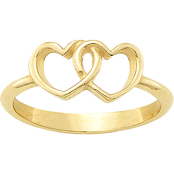 James Avery 14K Yellow Gold Two Hearts Together Ring