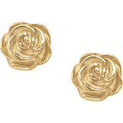 James Avery 14K Yellow Gold Rose Ear Posts