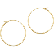 James Avery 14K Yellow Gold Medium Swedged Hoop Earrings