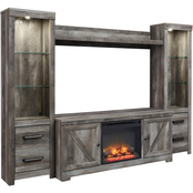 Signature Design by Ashley Wynnlow Entertainment Unit with Fireplace Insert