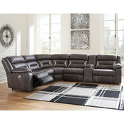 Signature Design by Ashley Kincord 4 pc. Power RAF Sofa/LAF Recliner Sectional
