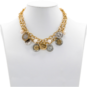 Patricia Nash Goldtone Double Charm Necklace