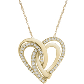 10K Yellow Gold 1/4 CTW Diamond Heart Pendant