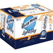 Blue Moon Light Sky Citrus Wheat Beer 12 pk., 12 oz. Cans