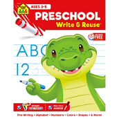 School Zone Preschool Write and Reuse Workbook