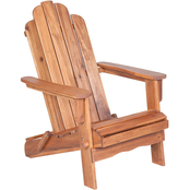 Walker Edison Acacia Wood Outdoor Patio Adirondack Chair