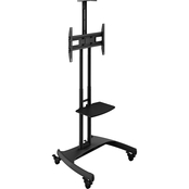 Kanto MTM65PL Height Adjustable Rolling TV Stand for 37 in. - 65 in. TVs