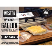 Weston Vac Sealer Bags, 11 x 16 in. Gallon 42 ct.
