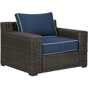Signature Design by Ashley Grasson Lane Outdoor Lounge Chair with Cushions
