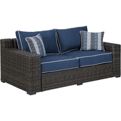 Signature Design by Ashley Grasson Lane Outdoor Loveseat with Cushions